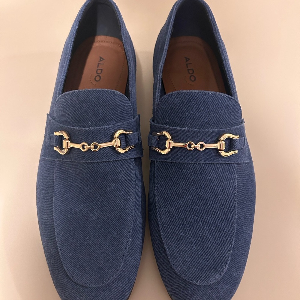 ALDO Marinho Open Navy Men’s leather loafers